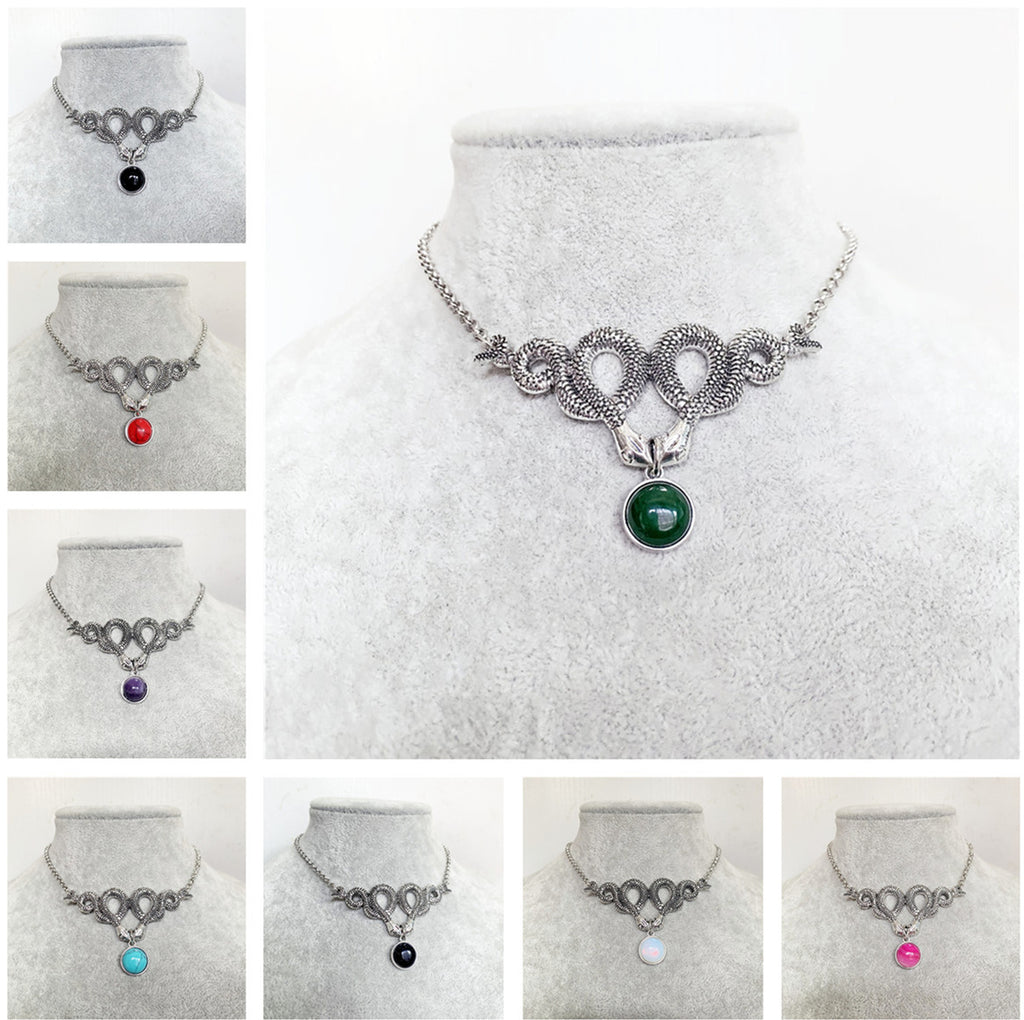 Snake Labradorite Jewelry Gothic Necklace