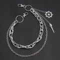 Halloween Gothic Dark Avian Head Pants Chain Pants Accessory