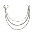 New Hip Hop Three Layer Silver Metal Pants Chain Fashion Punk Multi-layer Chain With Jeans Hip Dance Hipster Accessories