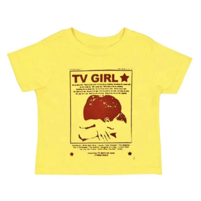 TV Girl Y2K Aesthetic Baby Tee